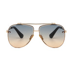 MONTANA | Gold On Grey/Orange Mirror Oversized Aviator Sunglasses