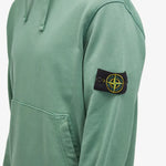 Stone Island Cotton Fleece Garment Dyed Hoodie