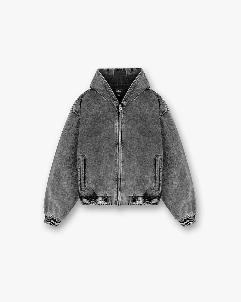 R5 Hooded Denim Bomber