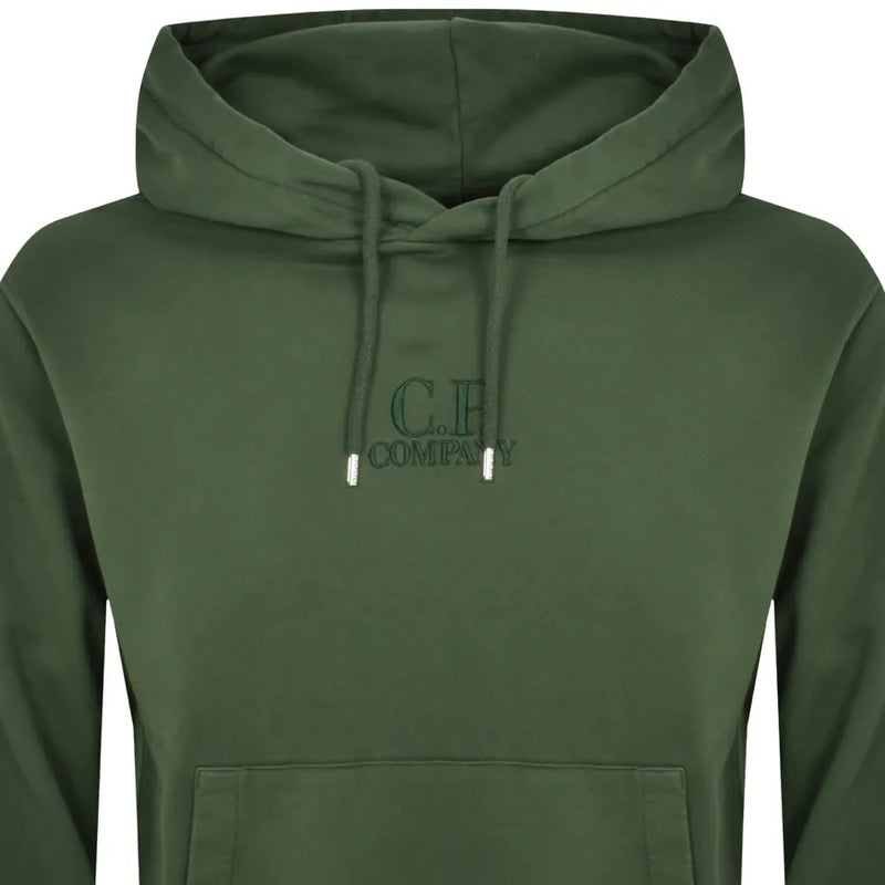 CP Company Diagonal Hoodie Green