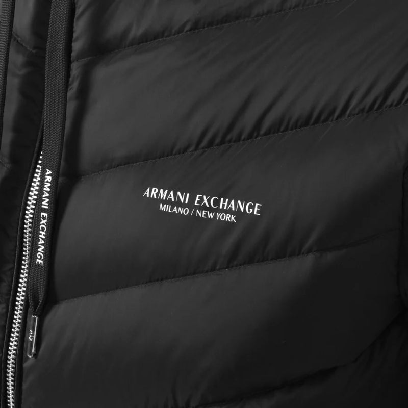 Armani Exchange Hooded Down Jacket Black