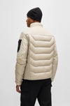 Mixed-material jacket with down filling