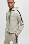 Stretch-cotton tracksuit with logo prints