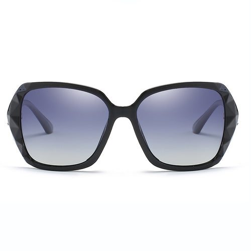 Gold On Black/Blue Smoke Polarised Sunglasses  