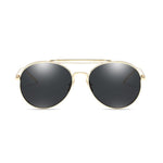 SAVAGE | Gold On Black Mirror Rounded Sunglasses 