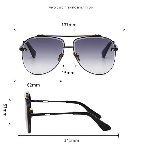 MONTANA | Silver On Silver Mirror Oversized Aviator Sunglasses