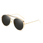 SAVAGE | Gold On Black Mirror Rounded Sunglasses 