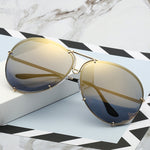 SAVANNAH | Gold On Gold Mirror Oversized Aviator Sunglasses | Polarised