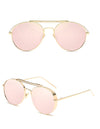 SAVAGE | Gold On Pink Flash Mirror Rounded Sunglasses 