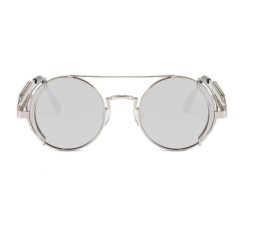 MILAN | Silver On Silver Mirror Rounded Sunglasses 