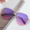ICONIC | Gold On Purple/Pink Oversized Aviator Sunglasses