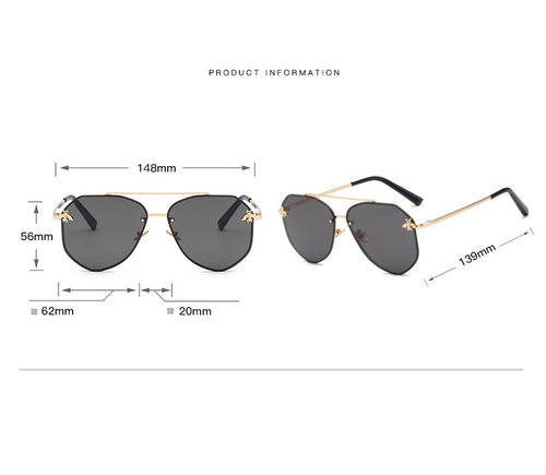 ICONIC | Gold On Brown/Yellow Oversized Aviator Sunglasses | Product Information 