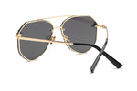 Gold On Black Oversized Aviator Sunglasses